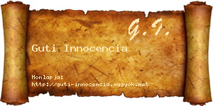 Guti Innocencia névjegykártya